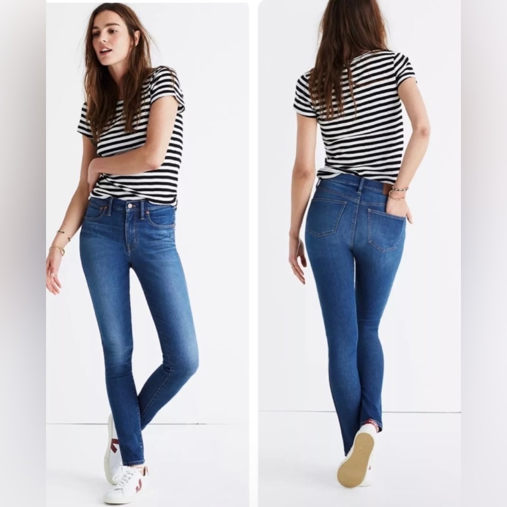 (A8) $128 MADEWELL NWOT Women's‎ Indigo 9-Inch High Rise Skinny Jeans Denim 26